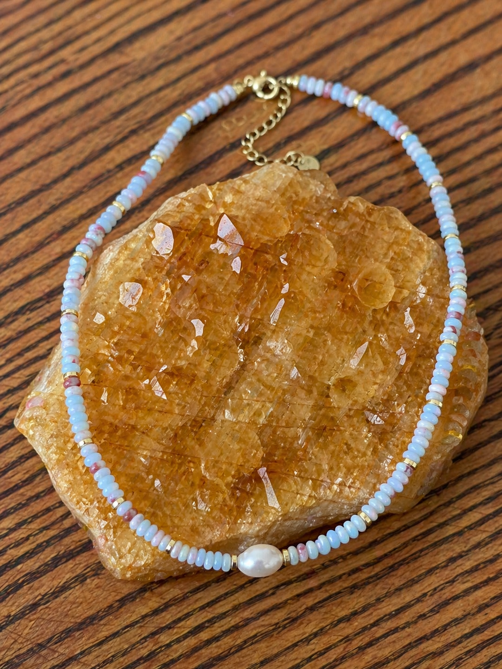 Colar Choker Pedras Naturais - Harmonia, Amor e Intuição