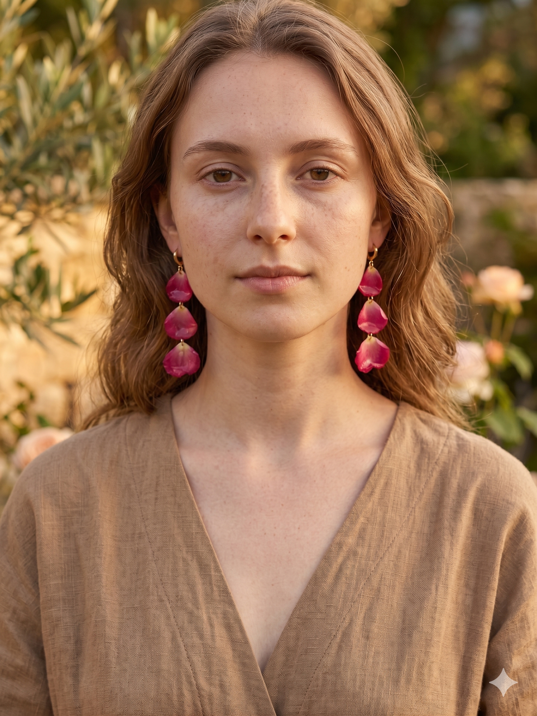 Brinco Pétalas de Mini Rosas