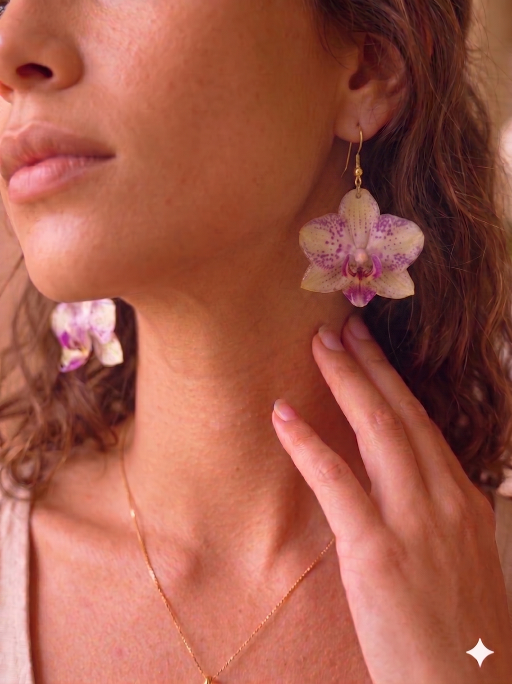 Conjunto Orquídea Branca e Roxa