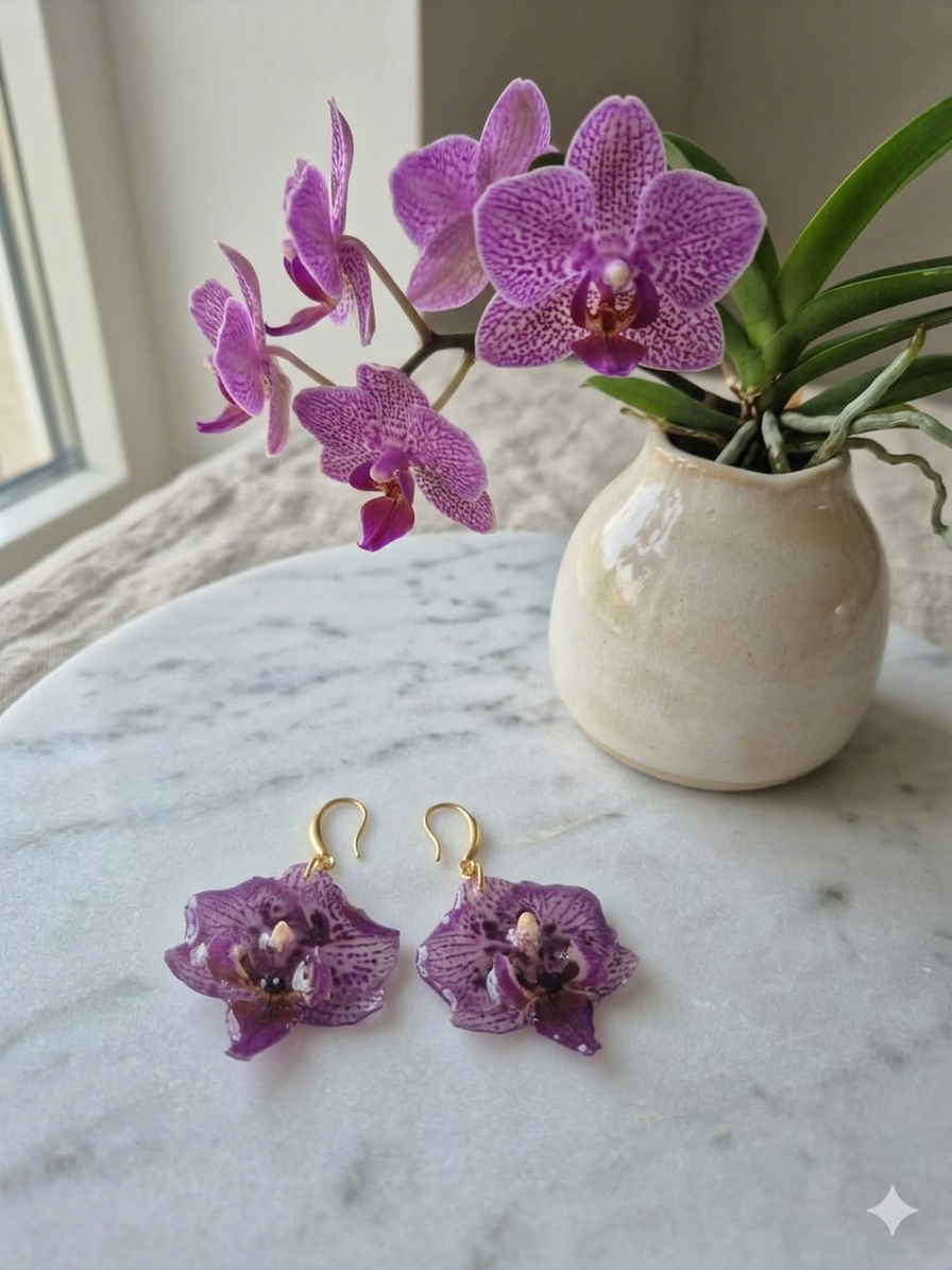 Brinco Orquídea Roxa