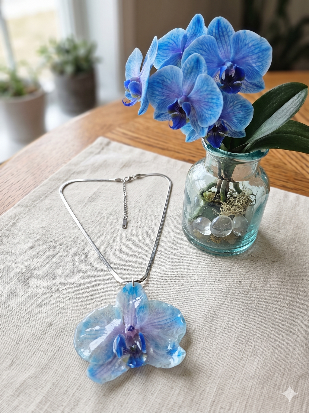 Colar Orquídea Azul