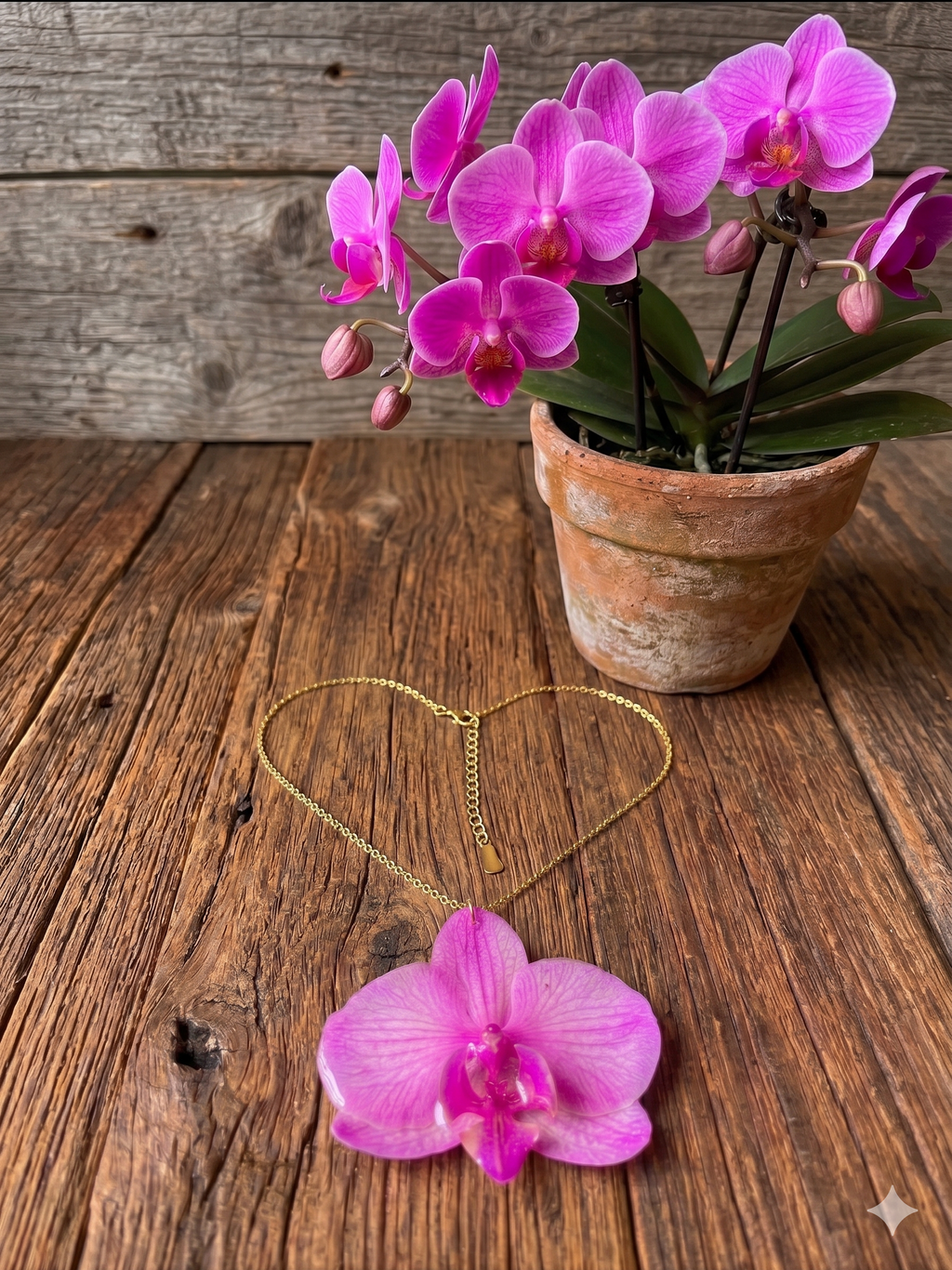 Colar Orquídea Rosa