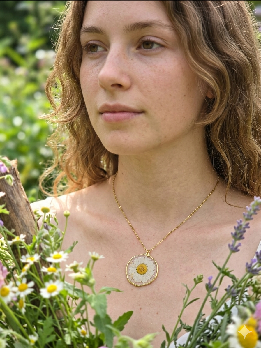 Colar de Margarida Branca