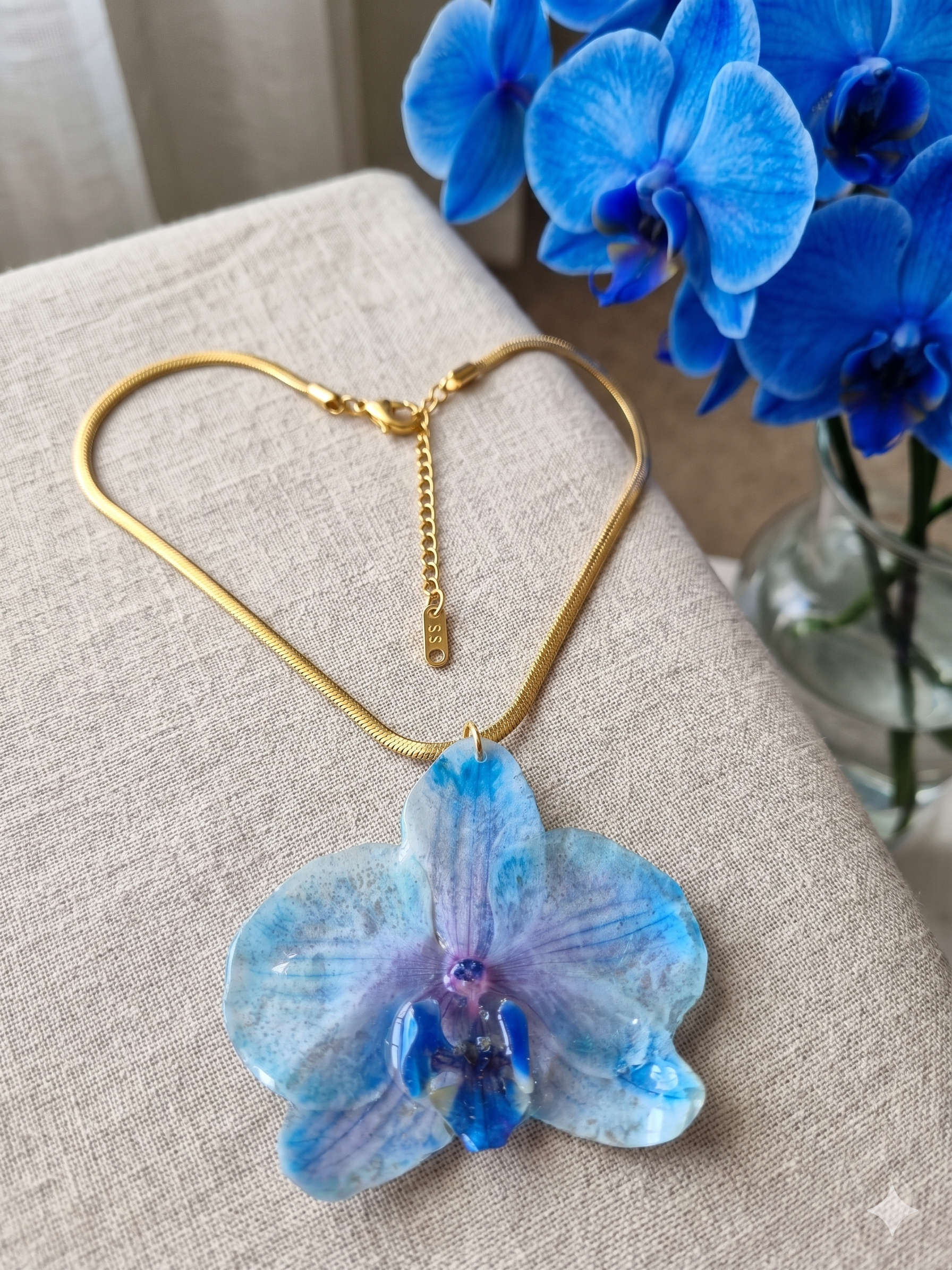 Colar Orquídea Azul
