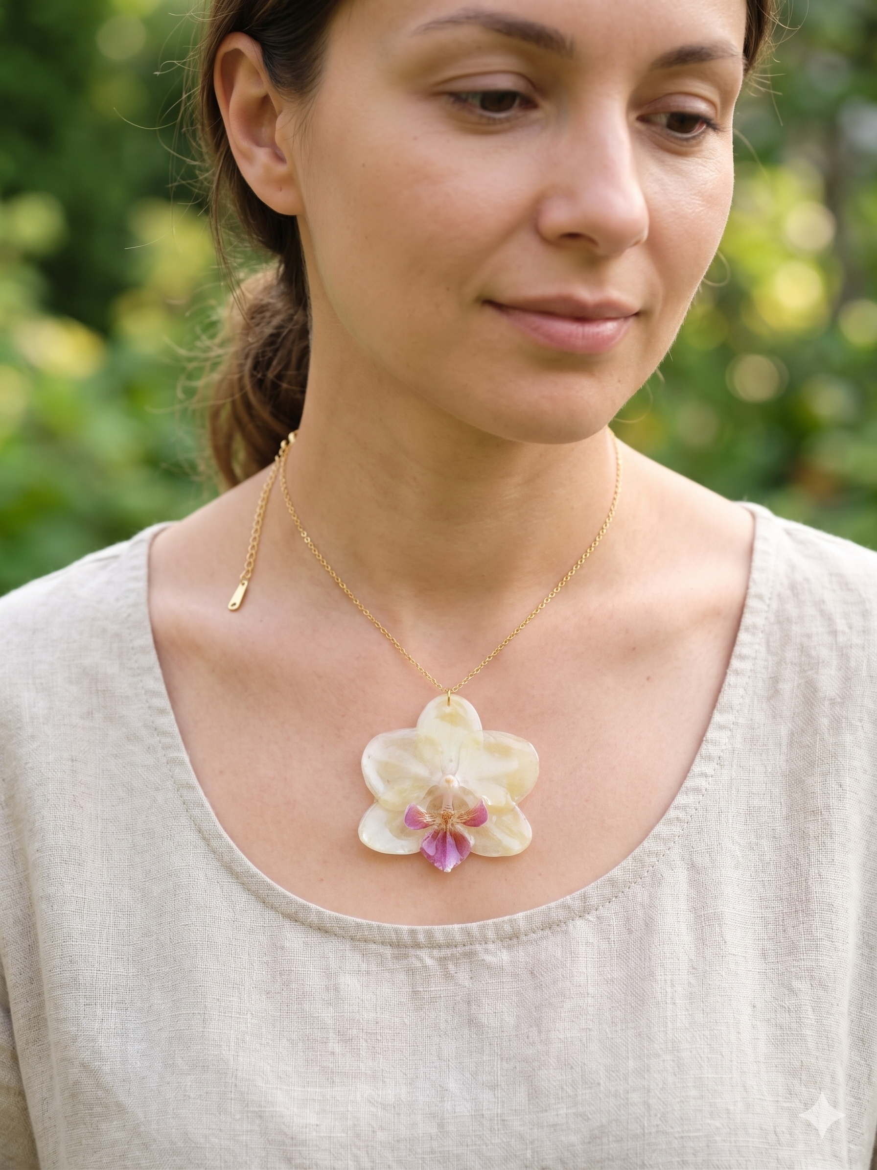 Conjunto Orquídea Amarela e Roxa