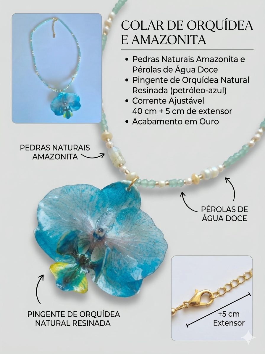 Conjunto Orquídea Azul Natural