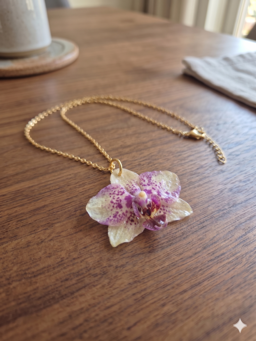 Conjunto Orquídea Branca e Roxa