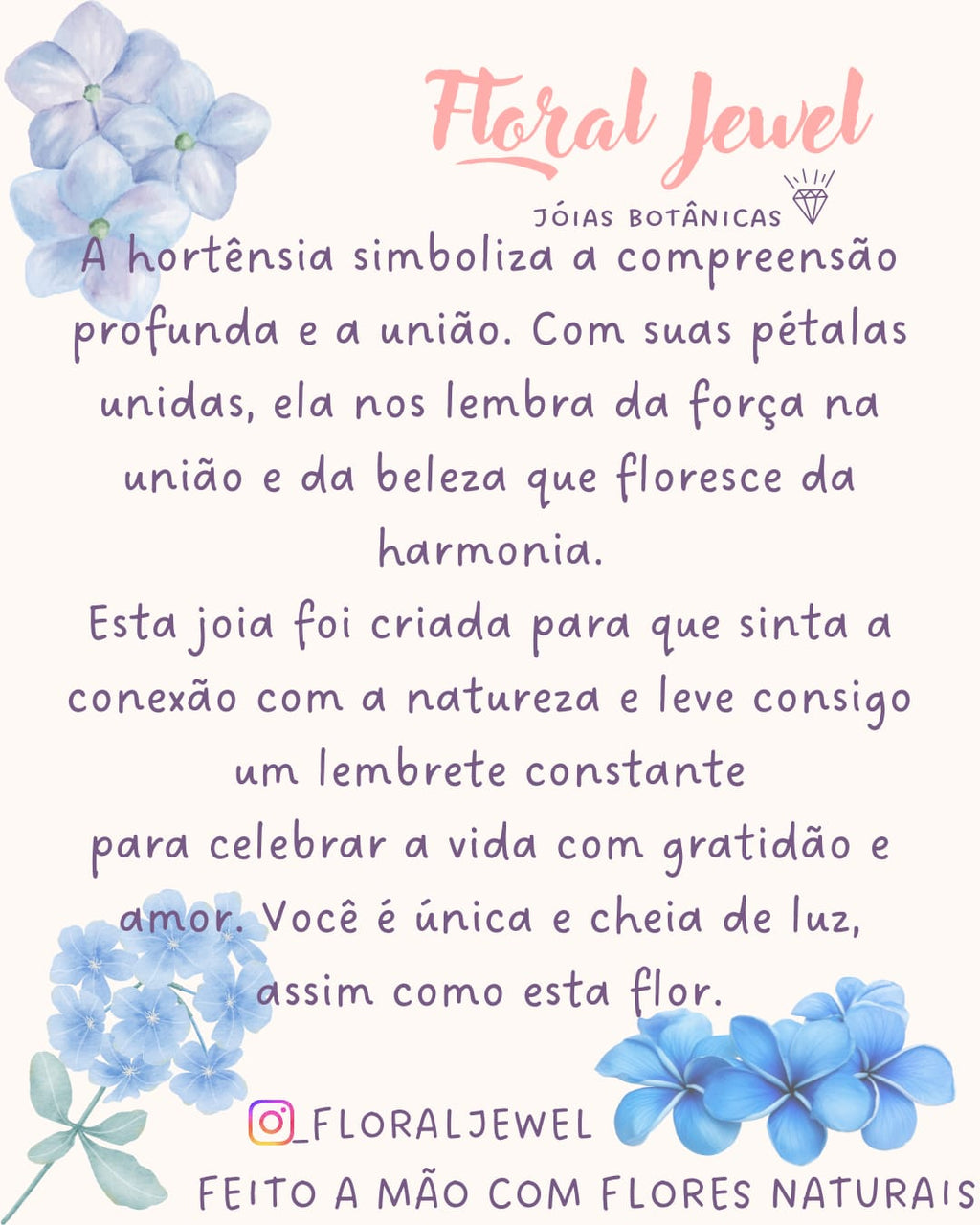 Brinco de Hortênsia com quatro flores