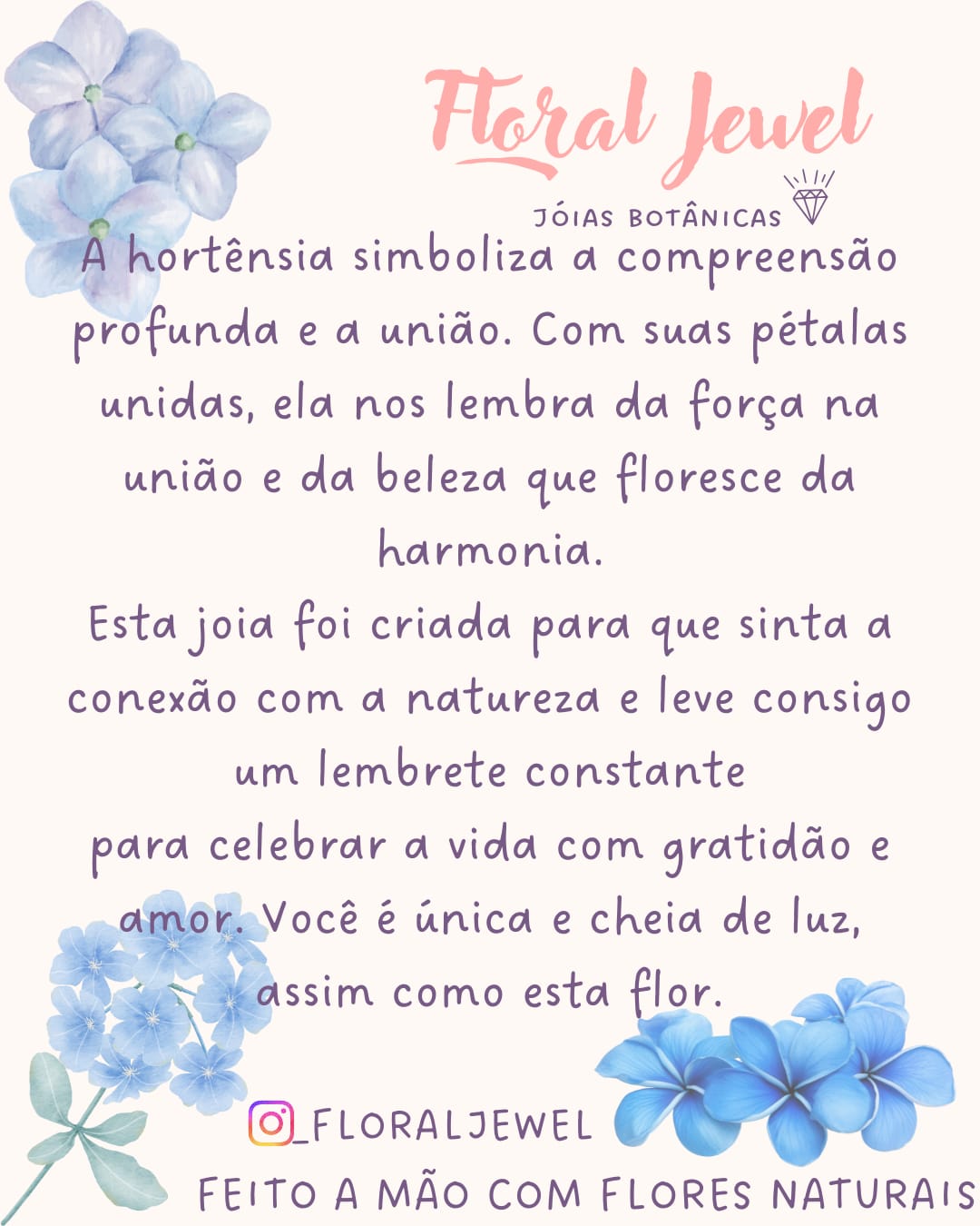Brinco de Hortênsia com quatro flores