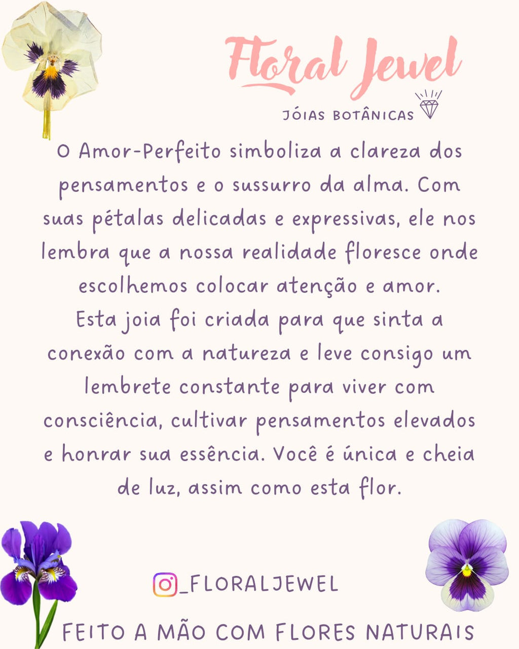 Brinco Amor Perfeito - Violeta, Branco e Amarelo